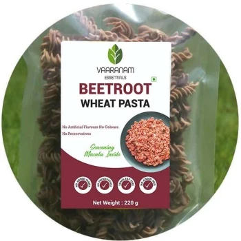 Beetroot Wheat Pasta with Masala