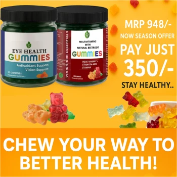 Vaaranam Essentials Gummies Combo – Eye Health & Multivitamin with Natural Beetroot (Pack of 2)